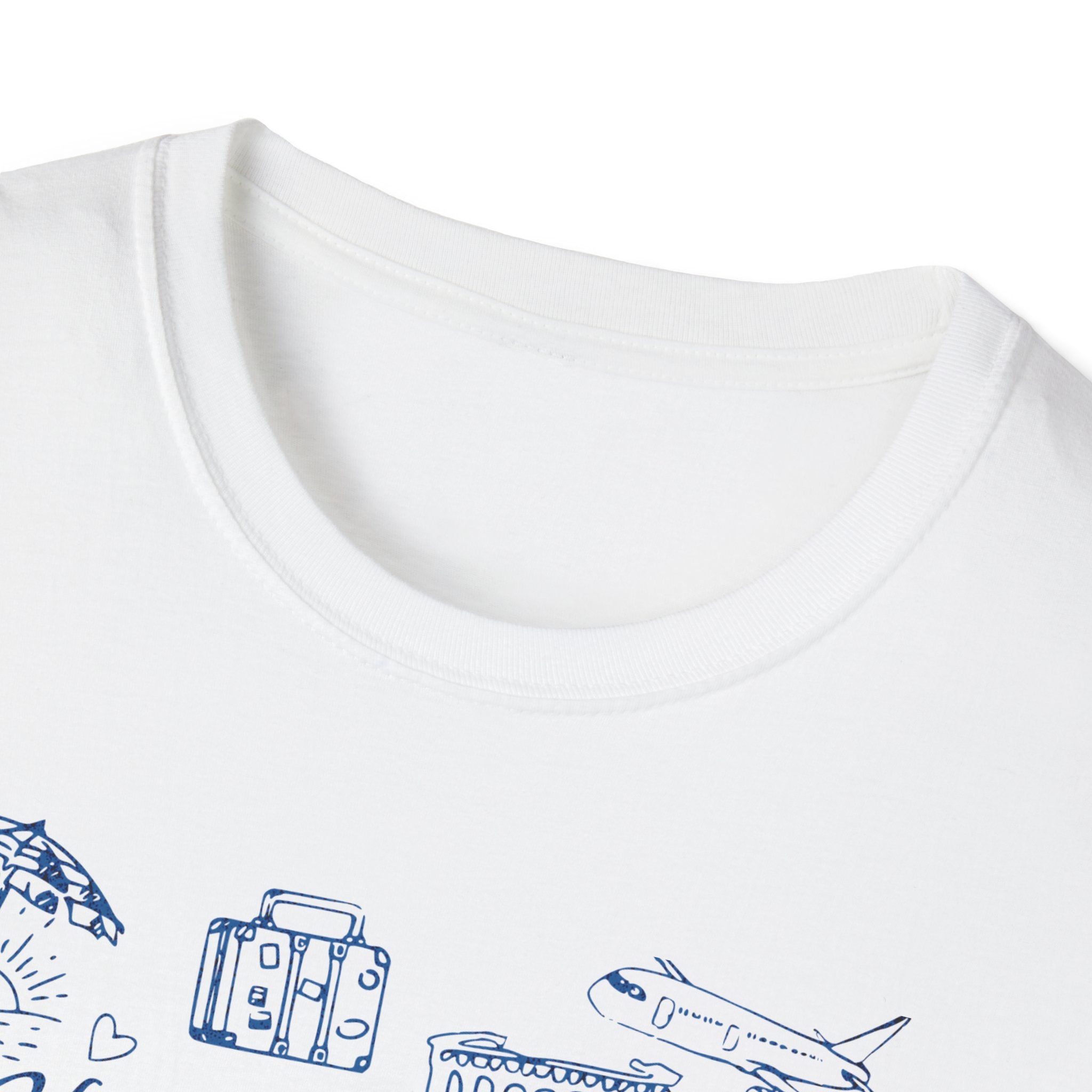 Greek Islands Travel Doodle Tee