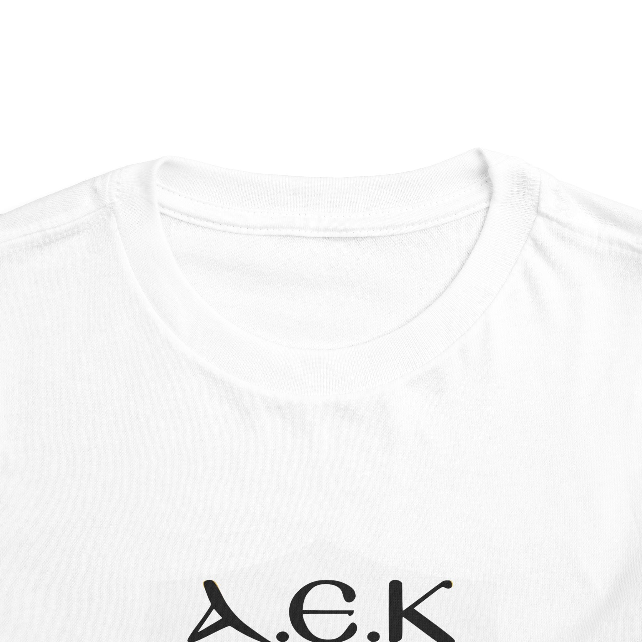 AEK FC Toddler Tee — Yellow Black Double-Headed Eagle Kids Soccer Shirt