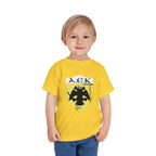 AEK FC Toddler Tee — Yellow Black Double-Headed Eagle Kids Soccer Shirt