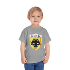 AEK FC Toddler Tee — Yellow Black Double-Headed Eagle Kids Soccer Shirt