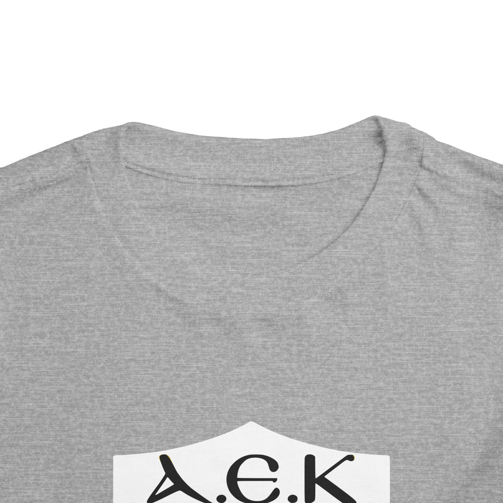 AEK FC Toddler Tee — Yellow Black Double-Headed Eagle Kids Soccer Shirt