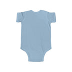 Hellas Greek Flag Infant Bodysuit — Blue Vintage Shield Baby Onesie