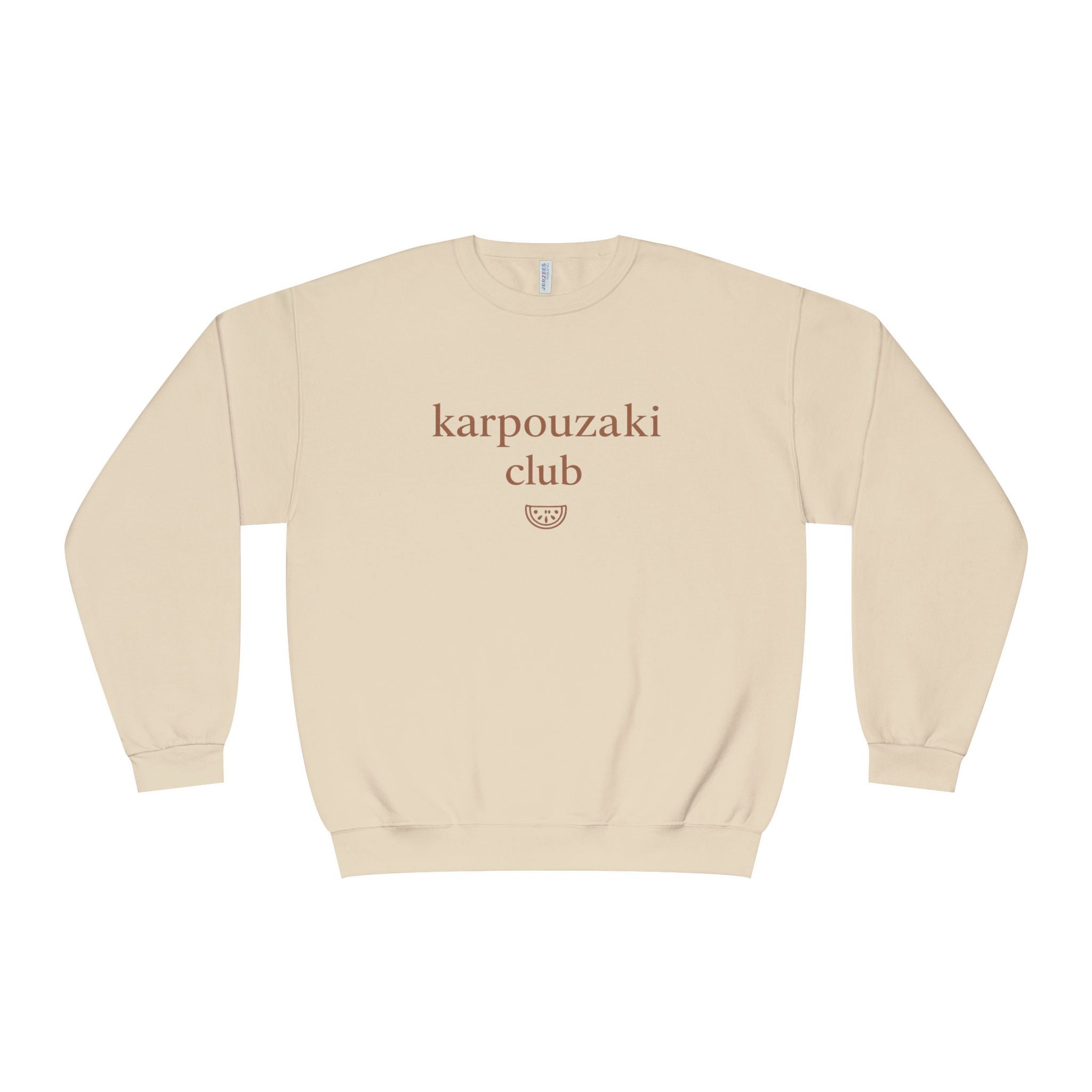 Mom Edition Karpouzaki Club Crewneck Sweatshirt — Minimal Greek Melon Club Pullover
