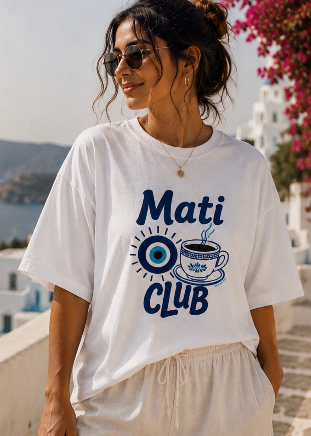 Mati Club T-Shirt | Greek Evil Eye Graphic Tee 🧿☕️