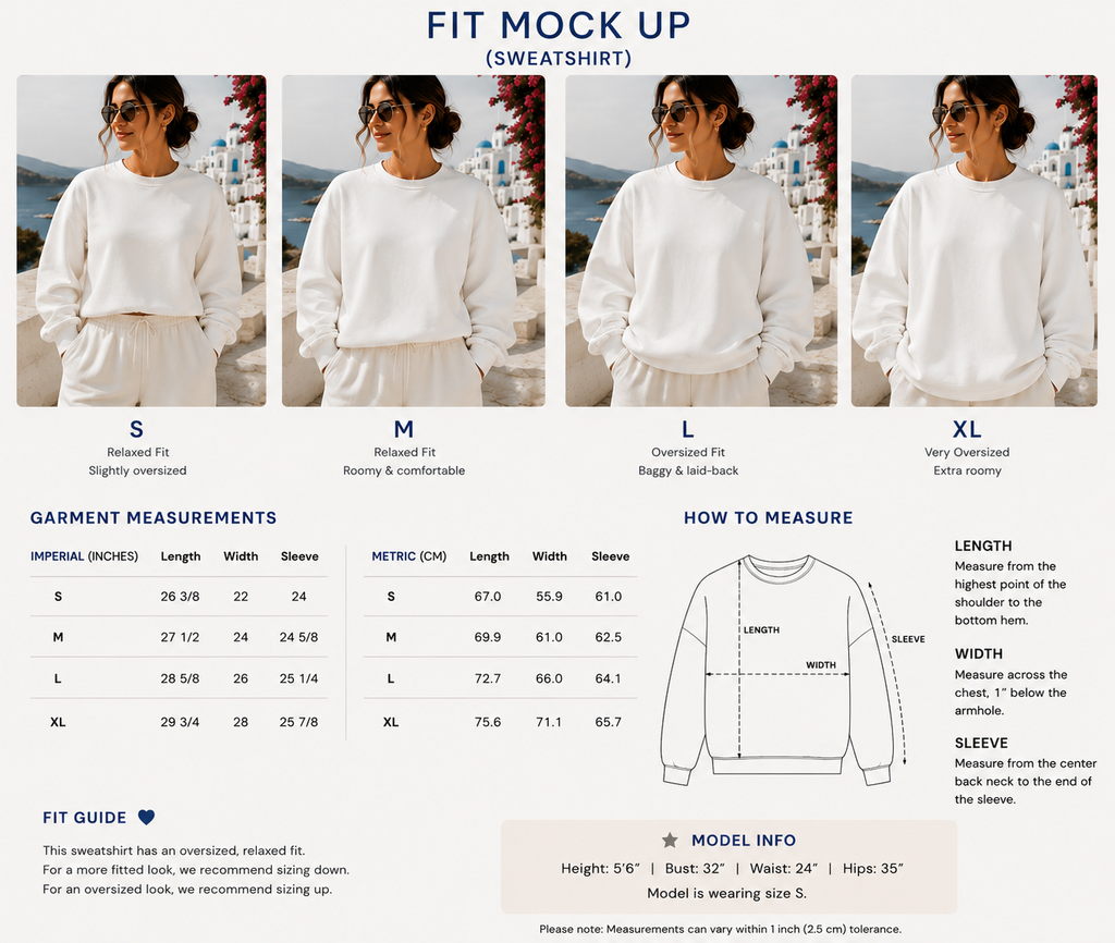 Mati Club Oversized Sweatshirt | Greek Evil Eye Crewneck