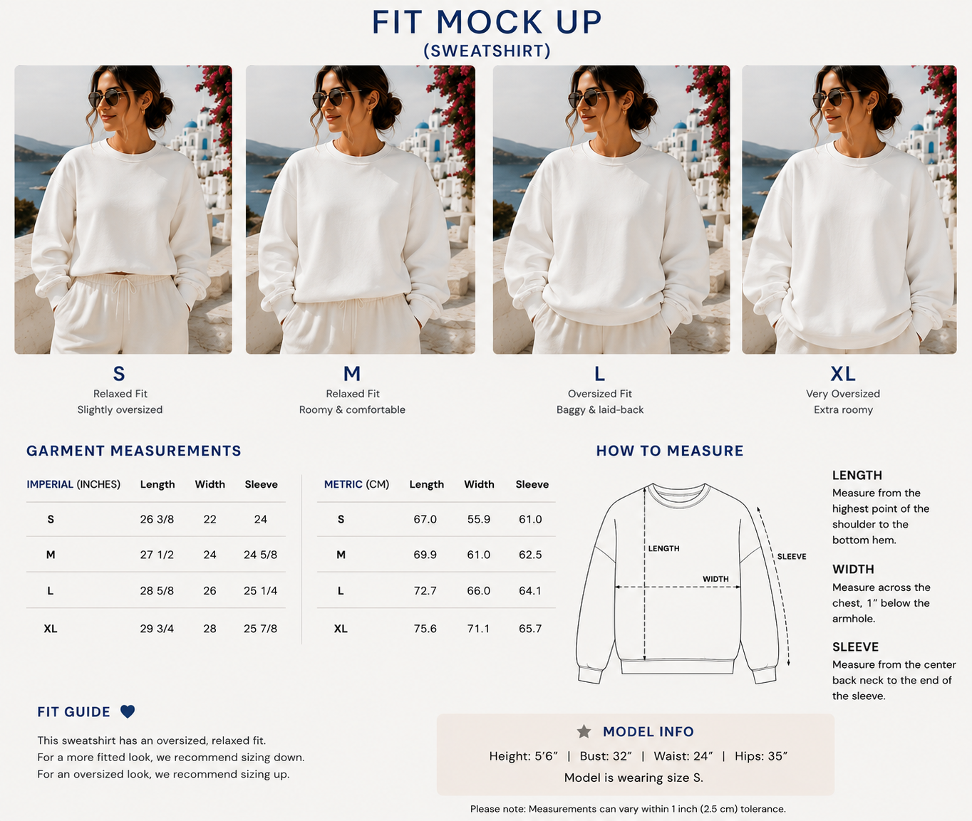 Mati Club Oversized Sweatshirt | Greek Evil Eye Crewneck