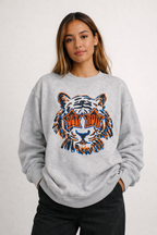 Detroit Tiger Vintage Sweatshirt | Detroit Inspired Streetwear | Unisex Tigers Crewneck