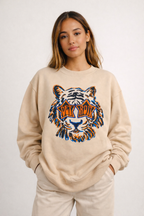 Detroit Tiger Vintage Sweatshirt | Detroit Inspired Streetwear | Unisex Tigers Crewneck