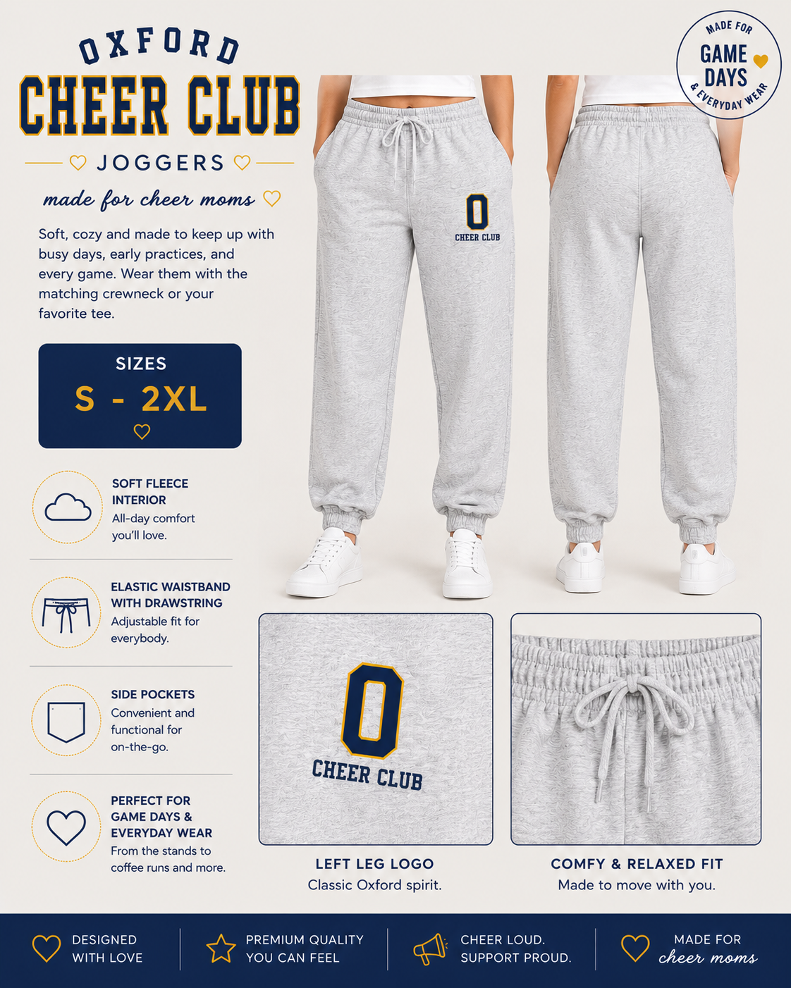 Oxford Cheer Club Joggers