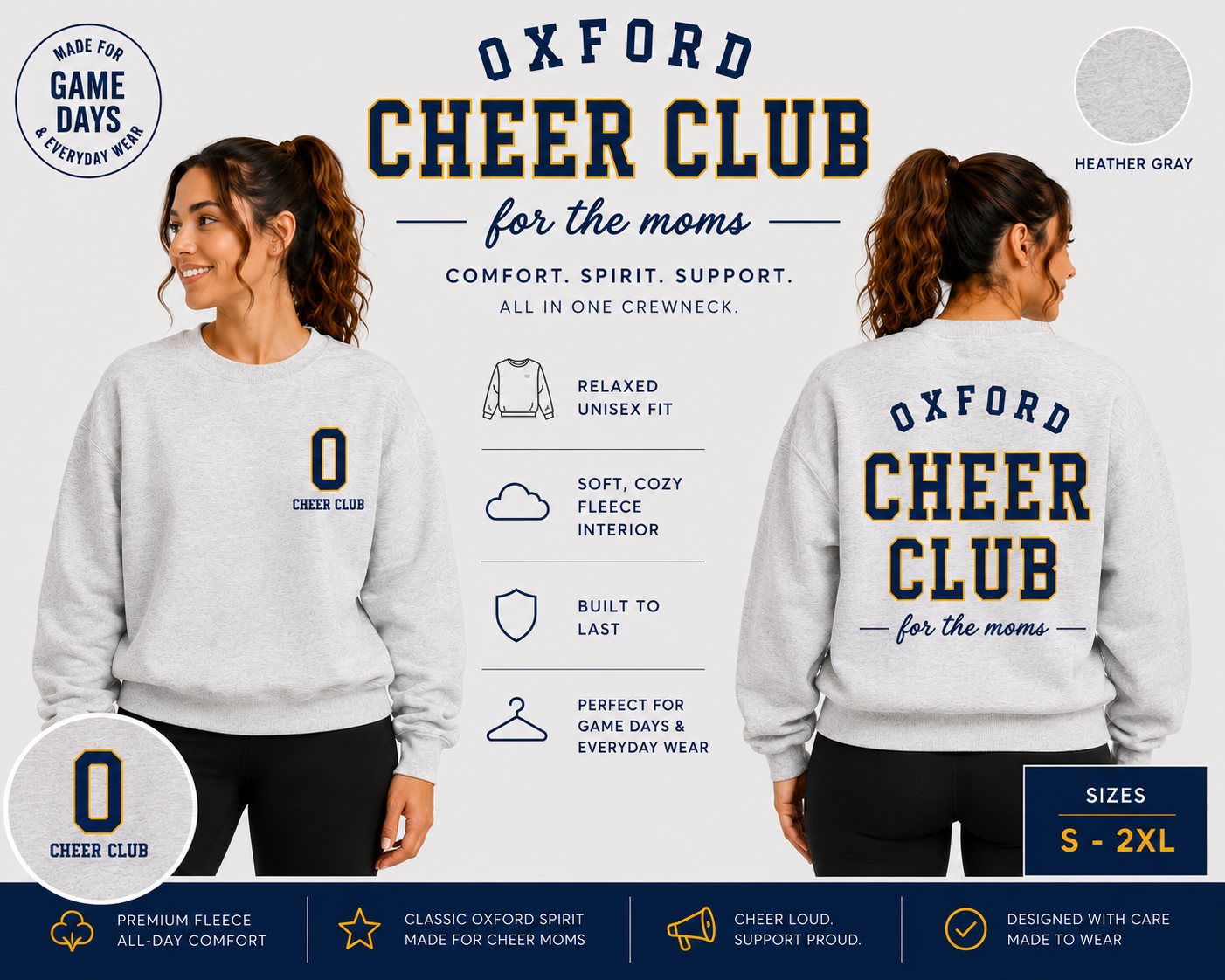 Oxford Cheer Club Crewneck